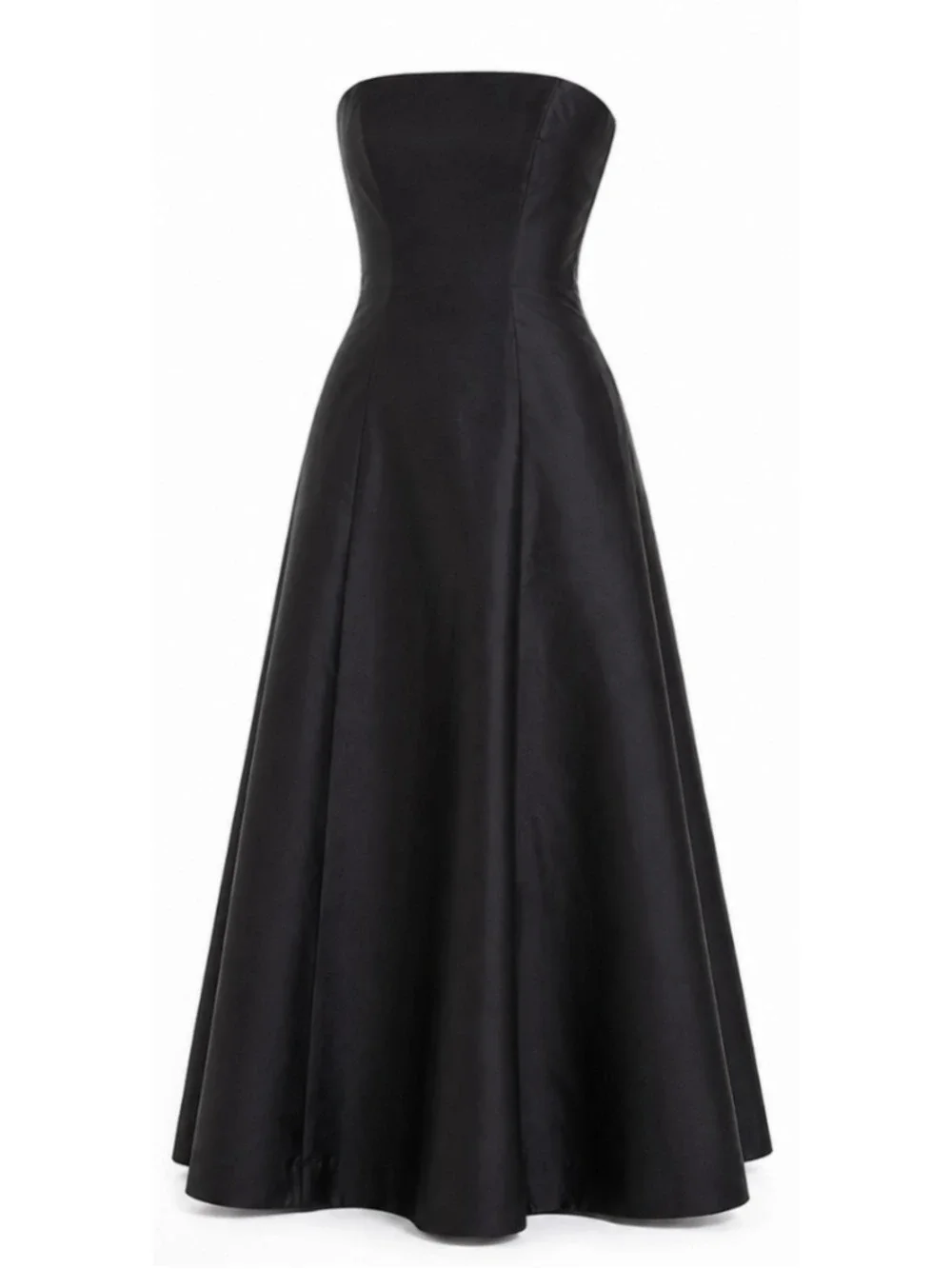 NWOT Lauren Ralph Lauren 100% Silk Black Strapless Dress Size 8 - Picture 1 of 8